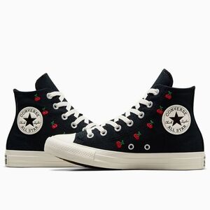 New! Converse Chuck Taylor All Star High Top Sneakers with Cherry Embroidery